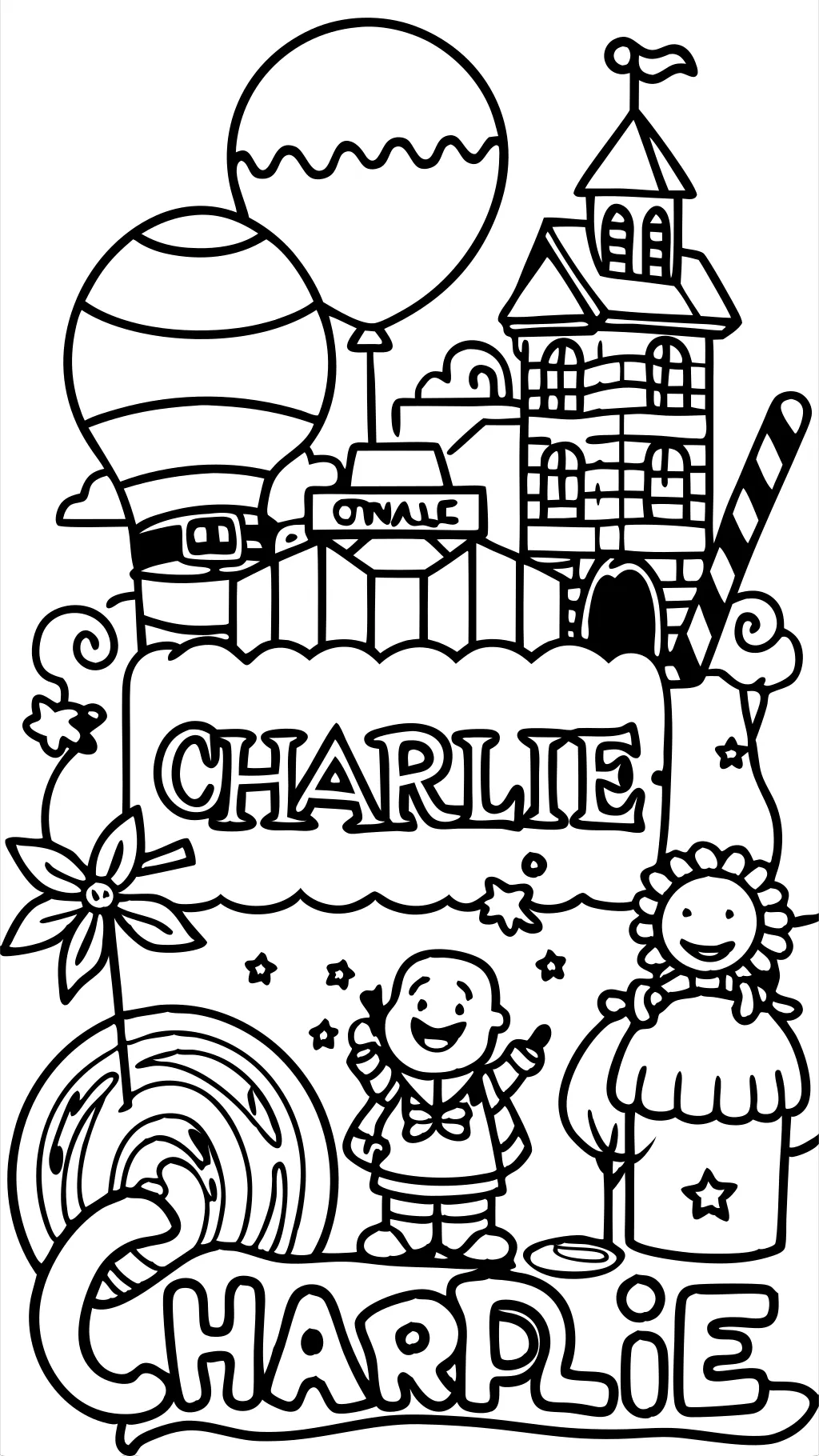 charlie and the chocolate factory coloring pages